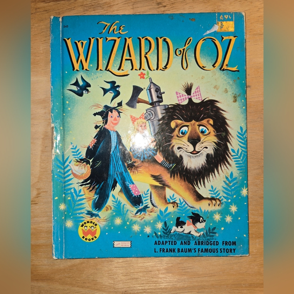 The Wizard of Oz, L Frank Baum, Tom Sinnickson, Wonder Books, VG 1951